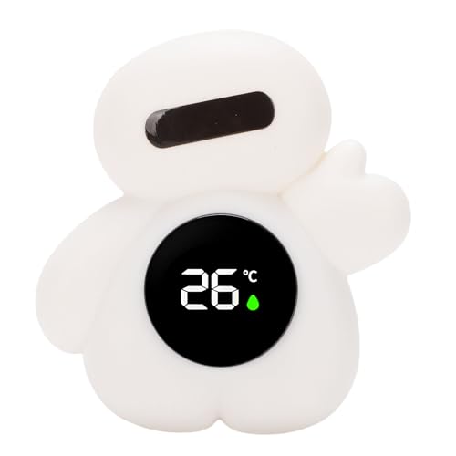 Fdit Termómetro Flotante para Baño de bebé, Termómetro Digital Resistente Al Agua IP67 con Alarma de Color, Probador de Temperatura para Bañera Infantil, Piscina, Encendido Automático