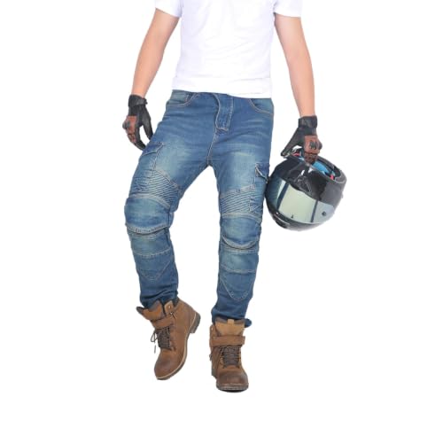 oFzimTo Pantalon Moto Homme, Jean Cargo Moto Stretch Confort, Style Urbain 36 Saisons, Multicolore
