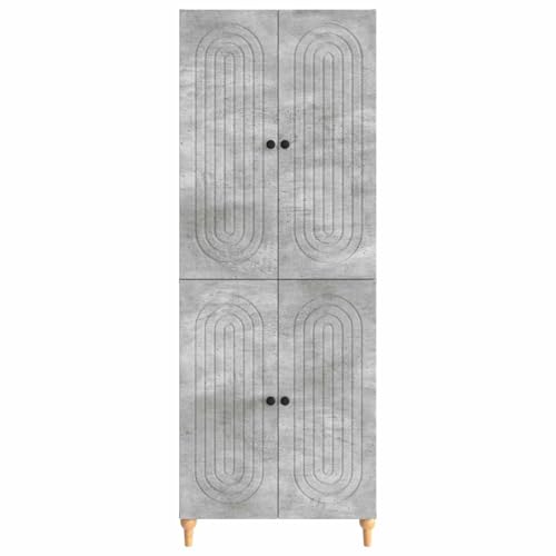 Juego de muebles de 2 piezas con aparador de madera y estante de pared de 66 x 34,5 x 90 cm 5