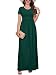 DEARCASE Women's Short Sleeve Long Maxi Summer Casual Dresses Dark Green XX-Large