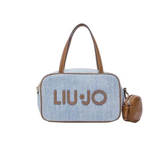 Liu Jo Bolso mujer baúl Ferielle M Bowling light denim BS26LJ52 AA6113 T377A Tamaño del bolso: Medio