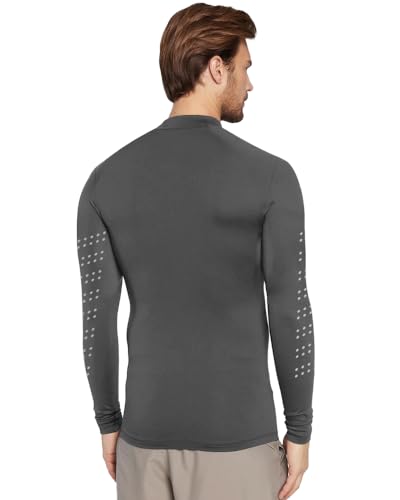 Image of EYEBOGLER Men Solid High Neck Full Sleeve Regualr Fit T-Shirt