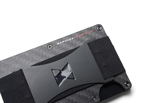 Image of Ridge Wallet for Men - Slim Minimalist Compact Wallet and Card Holder, RFID Protected Front Pocket Wallets for Men with Integrated Cash Strap (MKBHD Carbon Fiber)