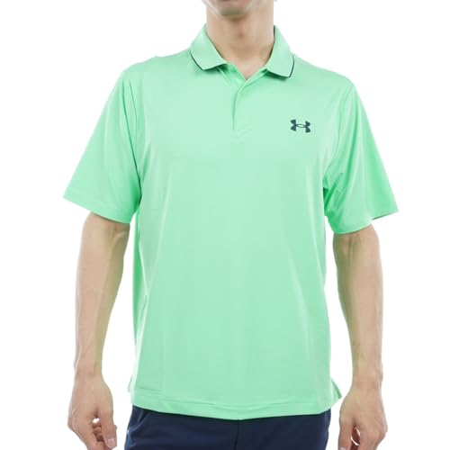 Image of Under Armour Mens Iso Chill Graphic Polo, Matrix Green/Midnight Navy 350, XXL
