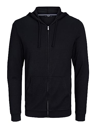 JACK & JONES Men's JPRBLALANCE Knit Hood Cardigan Strickpullover, Black, XL