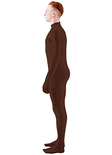 Image of Ensnovo Mens Mock Neck Full Body Unitard Spandex Zentai Suits Costumes