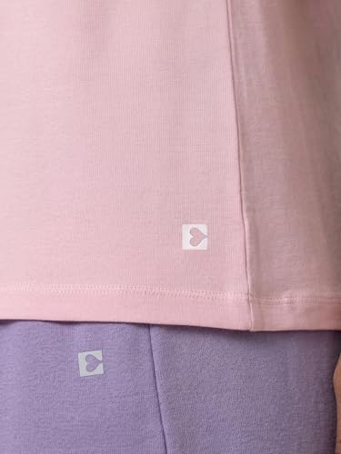 Image of Enamor Short Sleeve Crew Neck Regular Length Basic Crew T-Shirt - Slim Fit, Soft and Breathable Stretch Cotton - E147