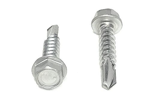 #12x1 Tornillo autoperforante hexagonal acero inoxidable 100 pcs