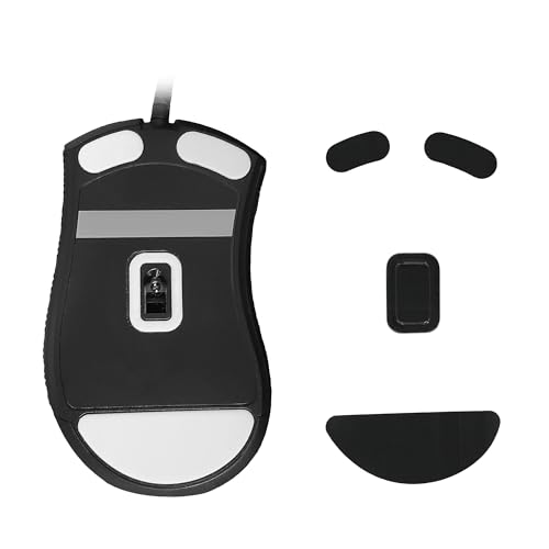 kwmobile Patin pour Souris Compatible avec Razer DeathAdder V2 Mini - Pied de Souris de Remplacement autoadhésif en Caoutchouc Souple - Noir