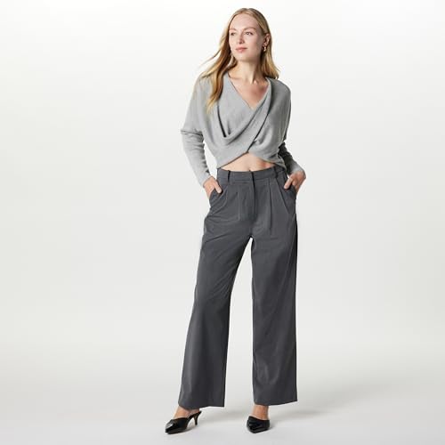 The Drop Women's Roja Twist Front Cropped Sweater Top4