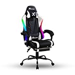 X Rocker PC Computer Gaming Desk Chair with Wheels, College Dorm Room Essentials for Guys and Girls, Adjustable, Ergonomic Office Chair, Gifts for Gamers