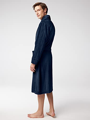 Sioro Men Fleece Bathrobe, Super Warm Luxury Robe Comfort After Shower Sleepwear, Xx-Large, Ink Blue #TOP4