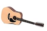 Hals: Mahagoni 12-saitige Westerngitarre Sigma DM12 E mit Pickup und EQ