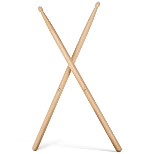 Juego de 4 Pares de Baquetas de Madera de Arce Ligero para Batería para Principiantes miniatura 4