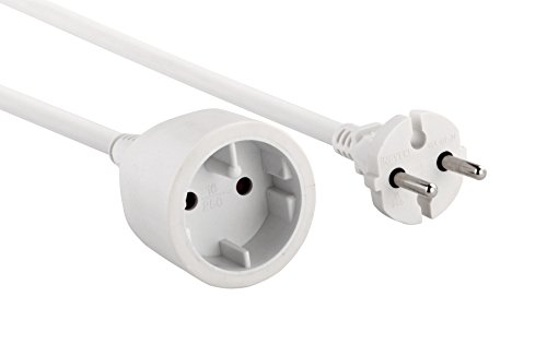Electraline 20847022J - Cable alargador (2 m), color blanco