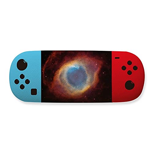 Étui de rangement pour lunettes anti-rayures motif espace rouge bleu