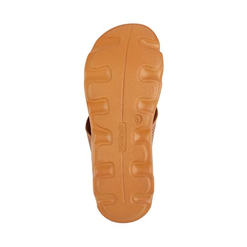 Image of Medifeet Broad Strap Cushioned Leather Slippers for Women