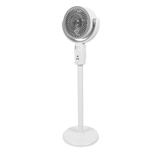 Brrnoo Potente Ventilador de Pie Tranquilo con Control Remoto, 4 Viento de Viento 8h Temporizador Altura Ajustable Circulador de Aire Circle de Escritorio Ventilador Oscilante, Ideal