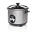 Tristar RK-6127 garnek do gotowania ryżu, 1,5 l, ryż dla maksymalnie 10 osób bez przypalania, z funkcją utrzymania ciepła, 500 W, czarny, stal nierdzewna