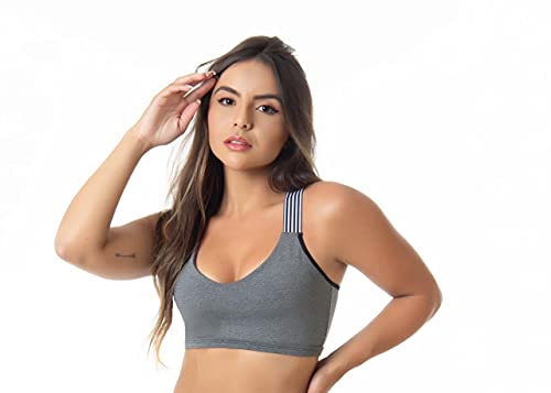 Kit 3 Top Fitness Fashion/Para Academia Frente Dupla - Eva Linger...