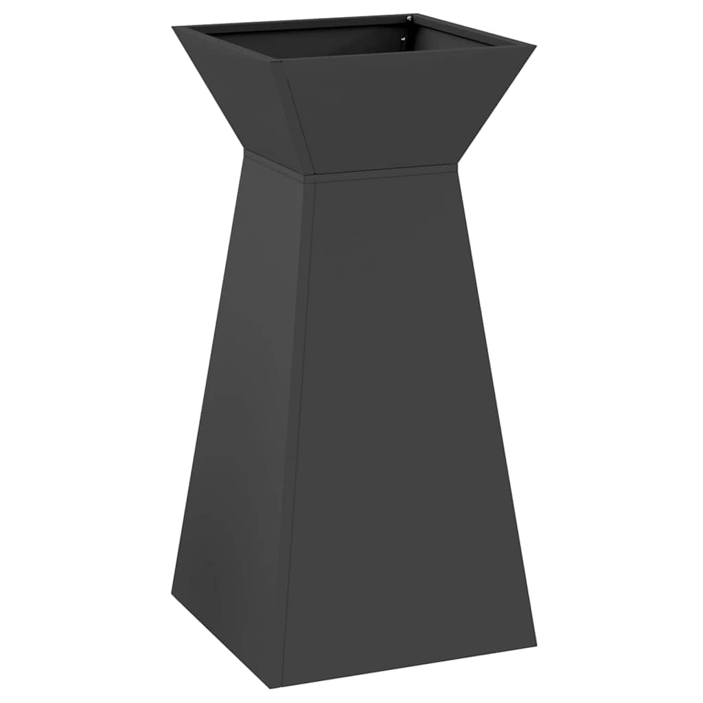 Sadzarka kolumnowa, 2 szt., czarna, 35 x 35 x 73 cm | Odporny na warunki atmosferyczne, trwały materiał, do ogrodu i na taras, łatwy w utrzymaniu