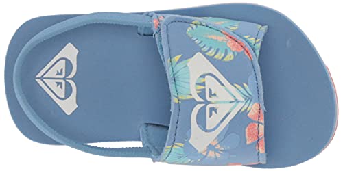 Image of Roxy Girl's TW Finn Sling Back Flip Flop Sandal Sandal, NAVY DREAM, 7 M M US Toddler