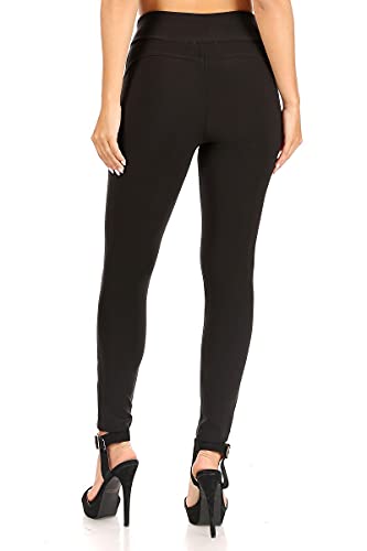 ShoSho Womens High Waist Skinny Pants Pull-On Trousers Stretchy Office Pants with Tummy Control Butt Lifting and Pockets3