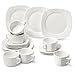 suntun Juegos de Vajillas Porcelana 6 Personas, 18 piezas Blanco Crema Vajillas Completas Modernas Juego de Café con 6 Platos de Postre, 6 Tazas de Café y 6 Platillos, en Nueva Porcelana de Hueso