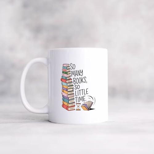 Taza de cerámica blanca Panvola 11 oz con diseño lector miniatura 4