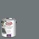 Glidden Grab-N-Go Porch and Floor Interior/Exterior Paint, 1 Gallon, Satin, Dark Gray, 128 Fl Oz (Pack of 1)