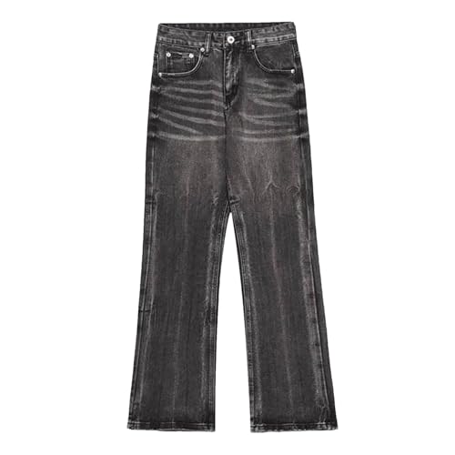Men's Daily Baggy Straight Leg Jeans Classic Chic Vintage Wash Jeans with Pockets