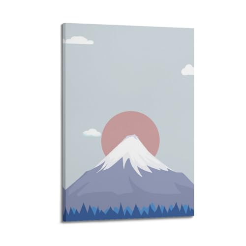Mont Fuji poster voyage japonais art mural toile moderne décoration 40x60cm