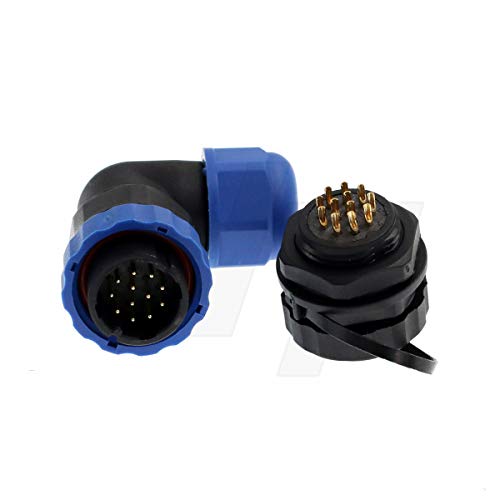 SD20 2Pin ~ 14Pin GOMITO Spina IP67 IMPERMEABILE ELETTRICO FILO