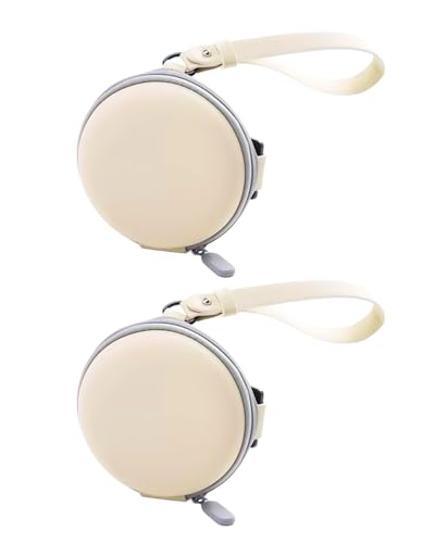 HUVZOR Custodia pieghevole per occhiali da sole in 2 pezzi, custodia circolare per occhiali da sole, scatola portatile per occhiali, materiale di alta qualità con design elegante per viaggi