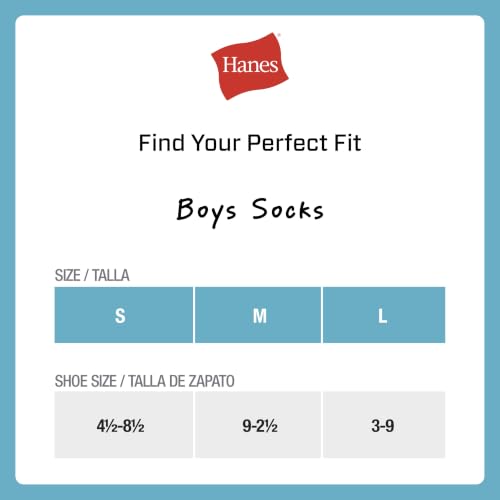 Image of Hanes Boys' Ankle Socks for Boys - Super Value 22-pack Quarter Socks - Lightweight Comfort - No Slip Fit Ez Sort