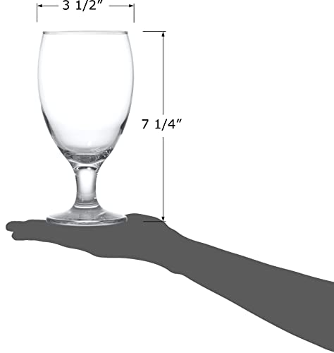 Red Co. Set Of 4 Clear 20 Oz Short Stem All Purpose Glass Drinking Goblets #TOP3