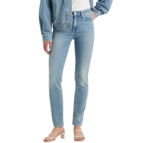 Levi's Pantalones Vaqueros para Mujer 712 Slim World Pocket Jeans, Blue Wave Light, 27 W/30 L, Blue Wave Light, 27W x 30L