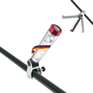 SCHWAIGER Grill-Leuchte I LED Grill Licht mit Schraubklemme I 180° neigbar & 360° drehbar für individuelle Ausleuchtung I hitzebeständige Grillbeleuchtung I batteriebetriebenes Licht für BBQ