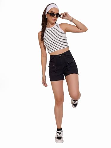 Image of Dolce Crudo Above Knee Denim Shorts for Women