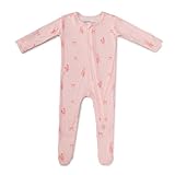 Bamboo Little Soft Baby Footie Pajamas, Baby Clothes, Newborn Sleepers, 95% Viscose and 5% Spandex, Ballerina, 3-6 Months