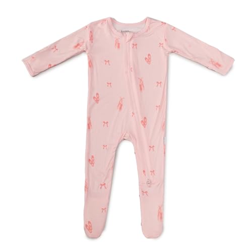 Image of Bamboo Little Soft Baby Footie Pajamas, Baby Clothes, Newborn Sleepers, 95% Viscose and 5% Spandex, 0-24 Months