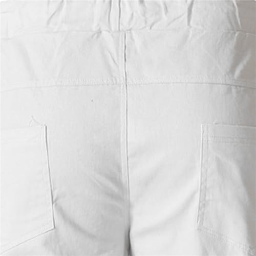 Sweatpants for Men Fashion Personalized Casual Solid Color Tie Multi-Pocket Drawstring Cargo Pants Trousers4