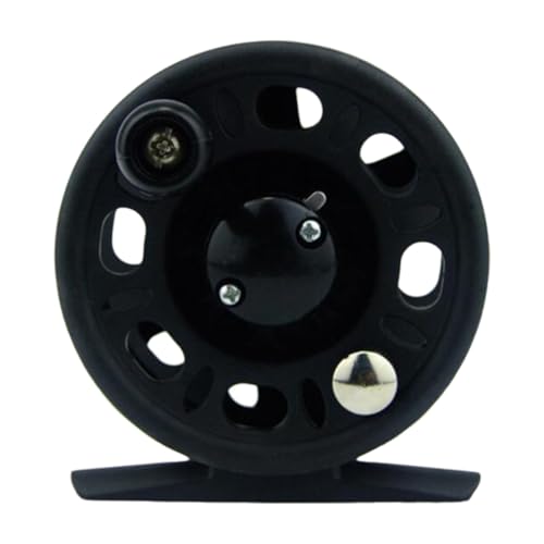 KiBcsLic Fly Fishing Reel 3kg Braking Labor Saving Ice Fishing Tackle Interchangeable Left and Right Hands Portable Fly Reel, 50mm Diameter