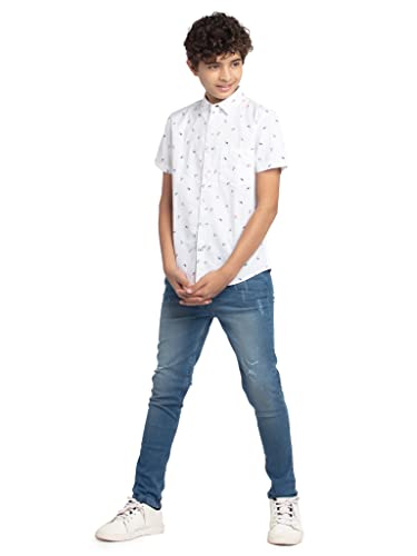 Image of Under Fourteen Only Solid Regular Fit Shirts for Boys