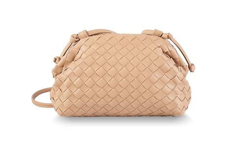 Image of BRYCTSISEN Woven Clutch Purse for Women Fashion Small Square Handbag Vintage Premium Bag PU Leather Handmade Bag