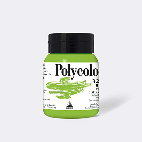 Peinture vinyle Maimeri Polycolor Gelbgrün pour fresques murales et ateliers