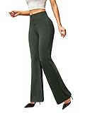 keriffe Womens Bootcut Dress Pants High Waist Stretchy Business Work Casual Trousers with Back Pockets Office Slacks Amy Green