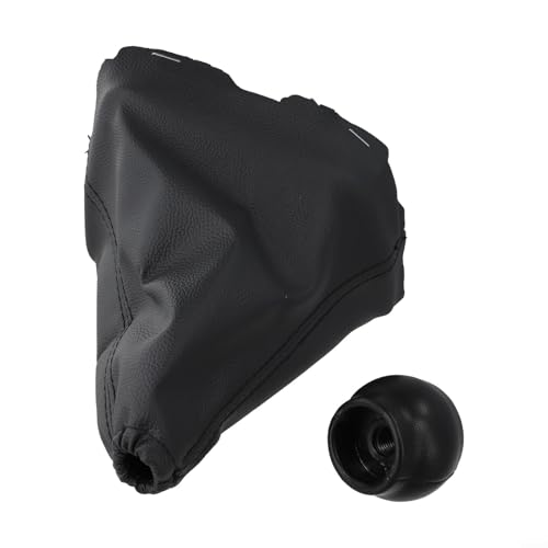 Pomo de palanca de cambios de cuero de 6 velocidades con cubierta antipolvo para E18 y E180 2013-2018, color negro