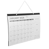 Hemobllo Wandkalender 2026–2027 18 monats Planer mit Großen Datumsblöcken und Internationalen Feiertagen Hängender Familienkalender für Büro Schule und Zuhause Papier mit Floralem Design