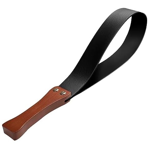 SUNSDEW 19'' Leather Riding Crop with Handle Cover
